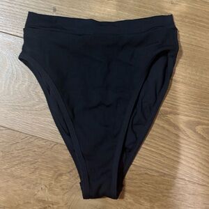 L*Space Black High-Waisted Bikini Bottom